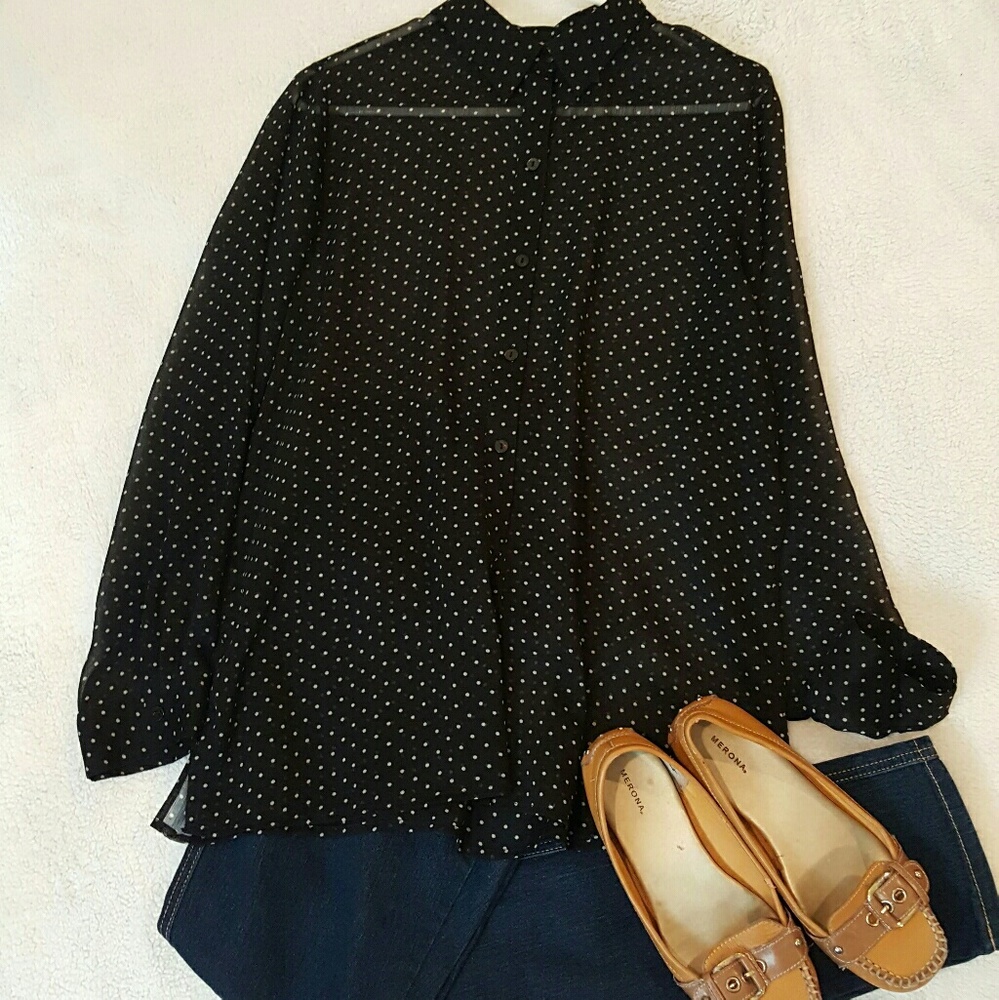 Poka Dot Sheer Blouse