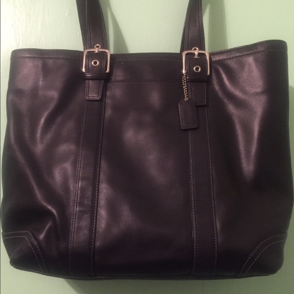 Black Coach tote bag - Picture 1 of 8