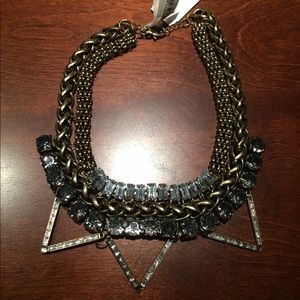 Black and gold statement necklace