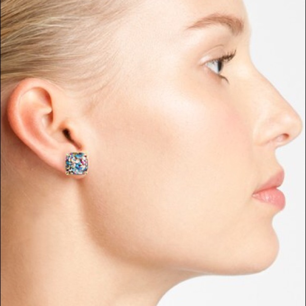 LAST 1! Kate Spade Opal Glitter Stud Earrings - Picture 4 of 4