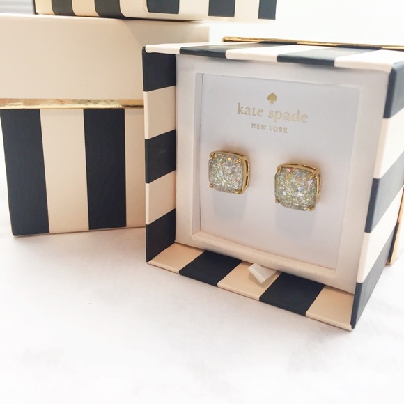 LAST 1! Kate Spade Opal Glitter Stud Earrings - Picture 3 of 4