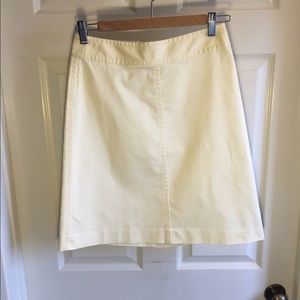 Banana Republic light yellow skirt.  Knee length.