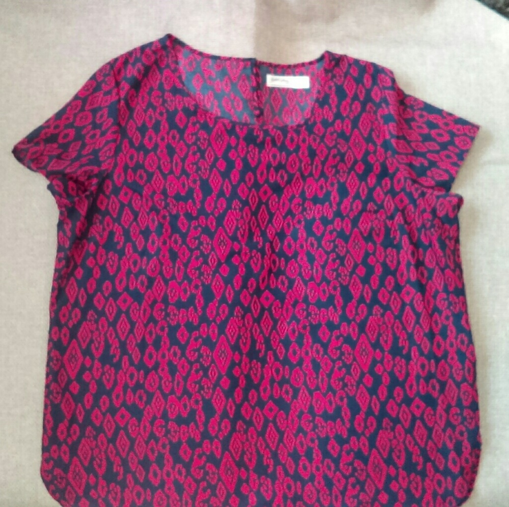 Ikat Print Chiffon blouse XL