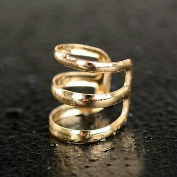 NEW! Set of 2 Silver & Gold Plated Cuff Earring - Picture 3 of 7
