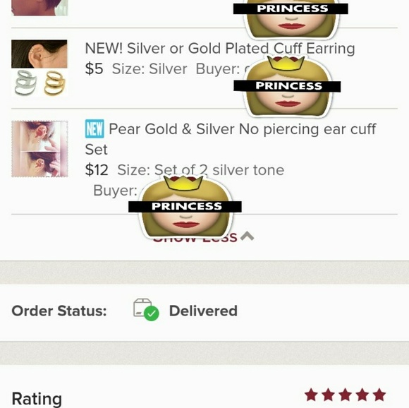 NEW! Set of 2 Silver & Gold Plated Cuff Earring - Picture 6 of 7