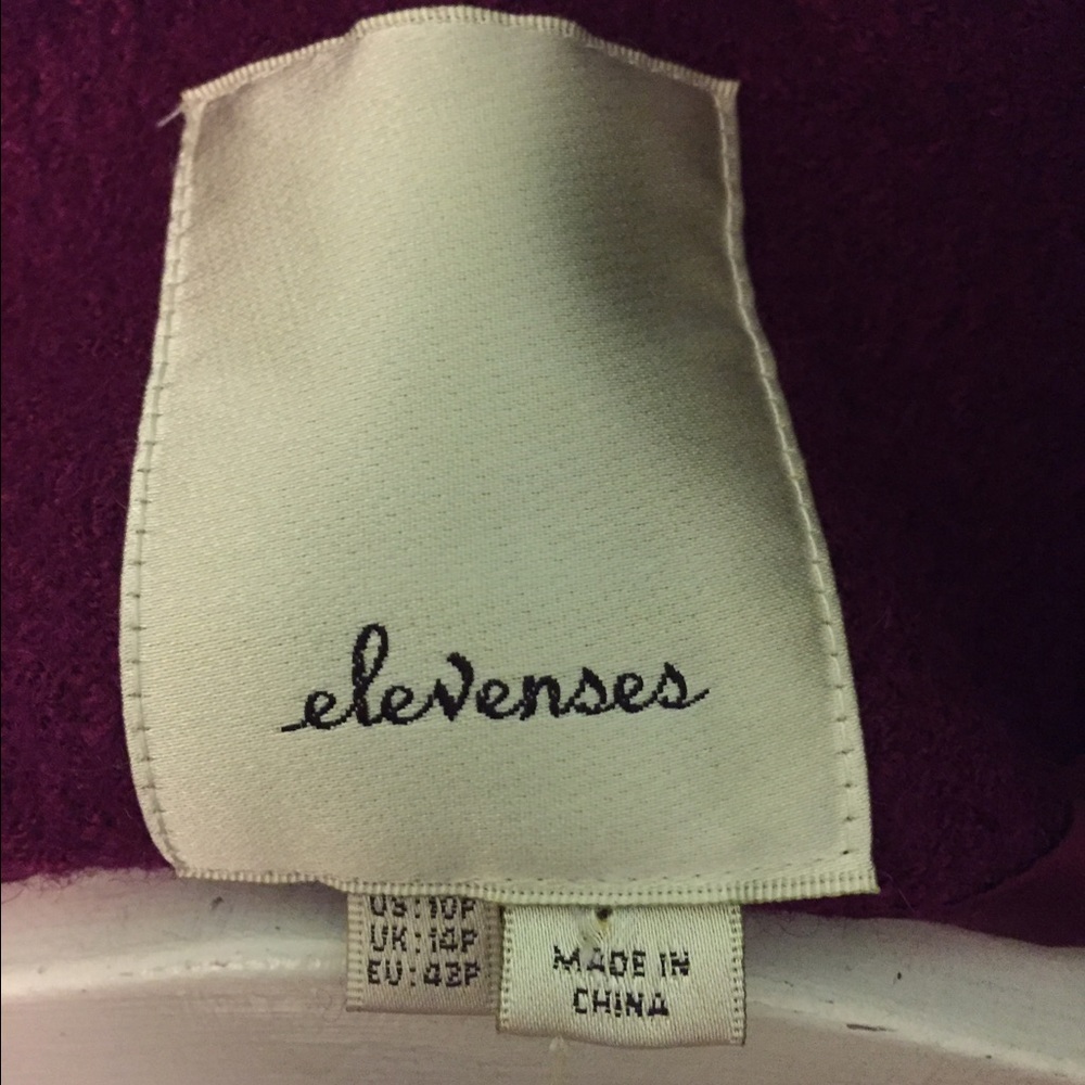Anthropologie Elevenses pleated jacket size 10