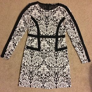 ❤SOLD❤ Gianni Bini Damask Black and White Dress