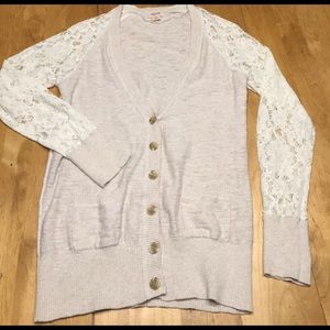 Lace Sleeve Cardigan