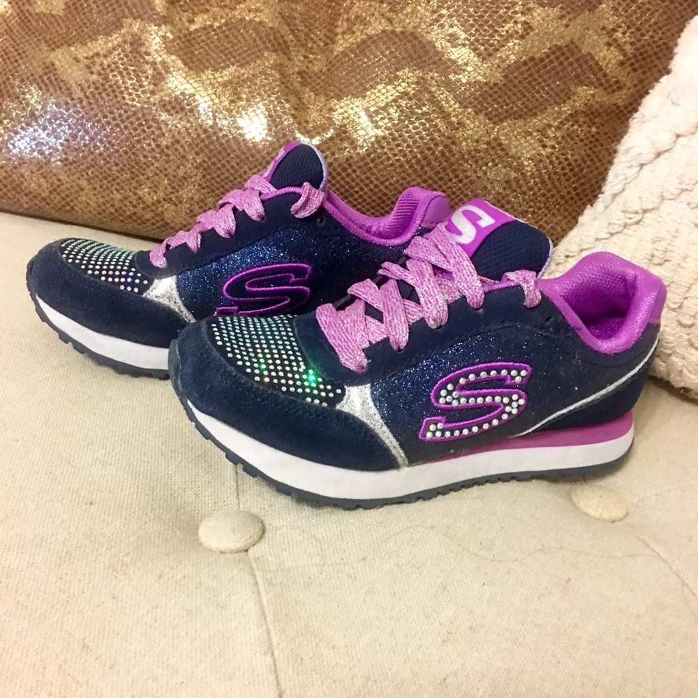 Sparkly Rhinestone Sketchers for Girls