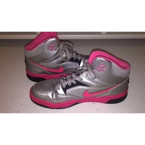 Pink And Silver Nike Sneakers
