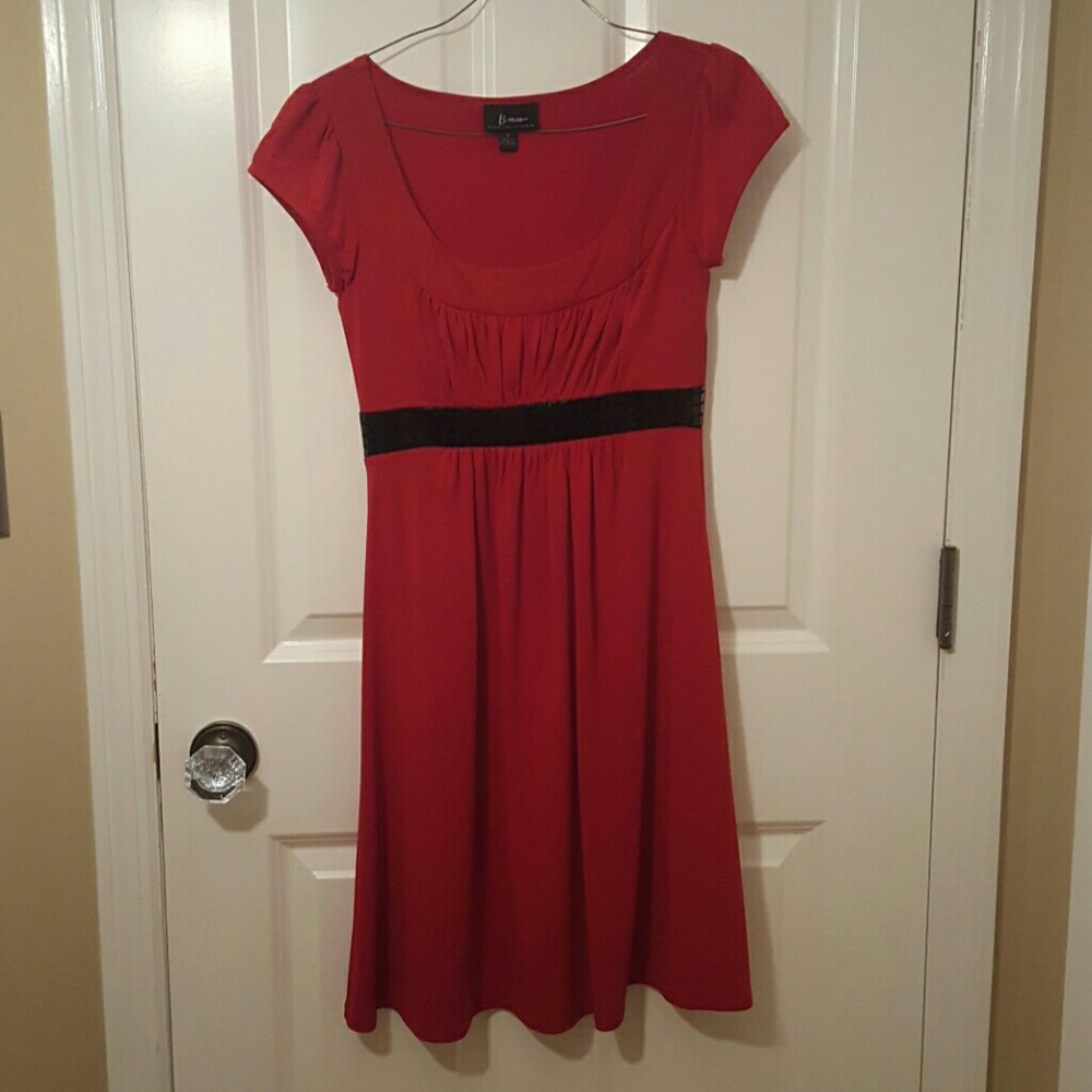 Red stretch dress