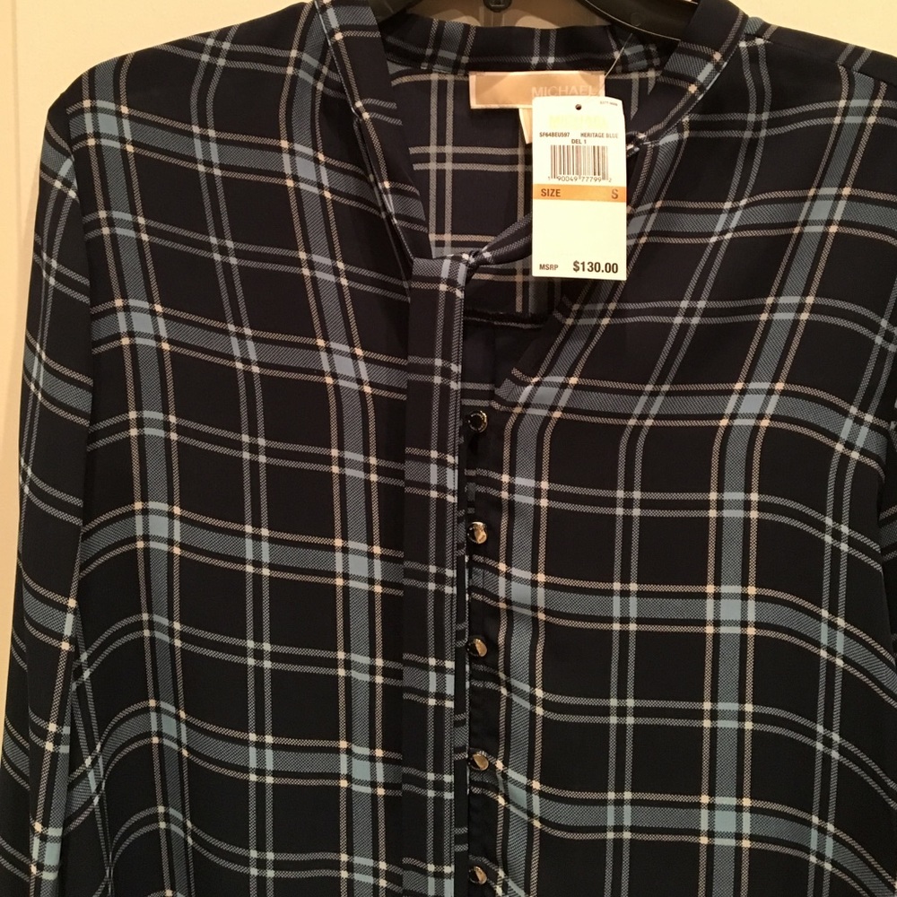 MiK Blue Plaid Top