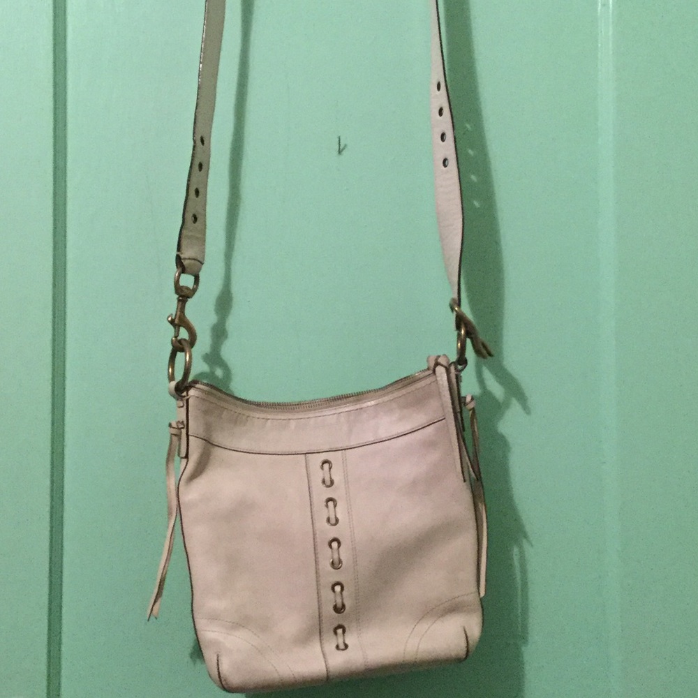 Cream Coach cross body
