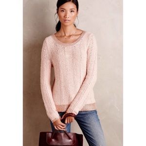 Anthro pink sweater