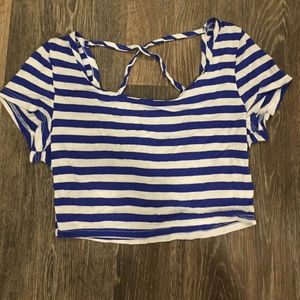 Striped and Strappy Crop