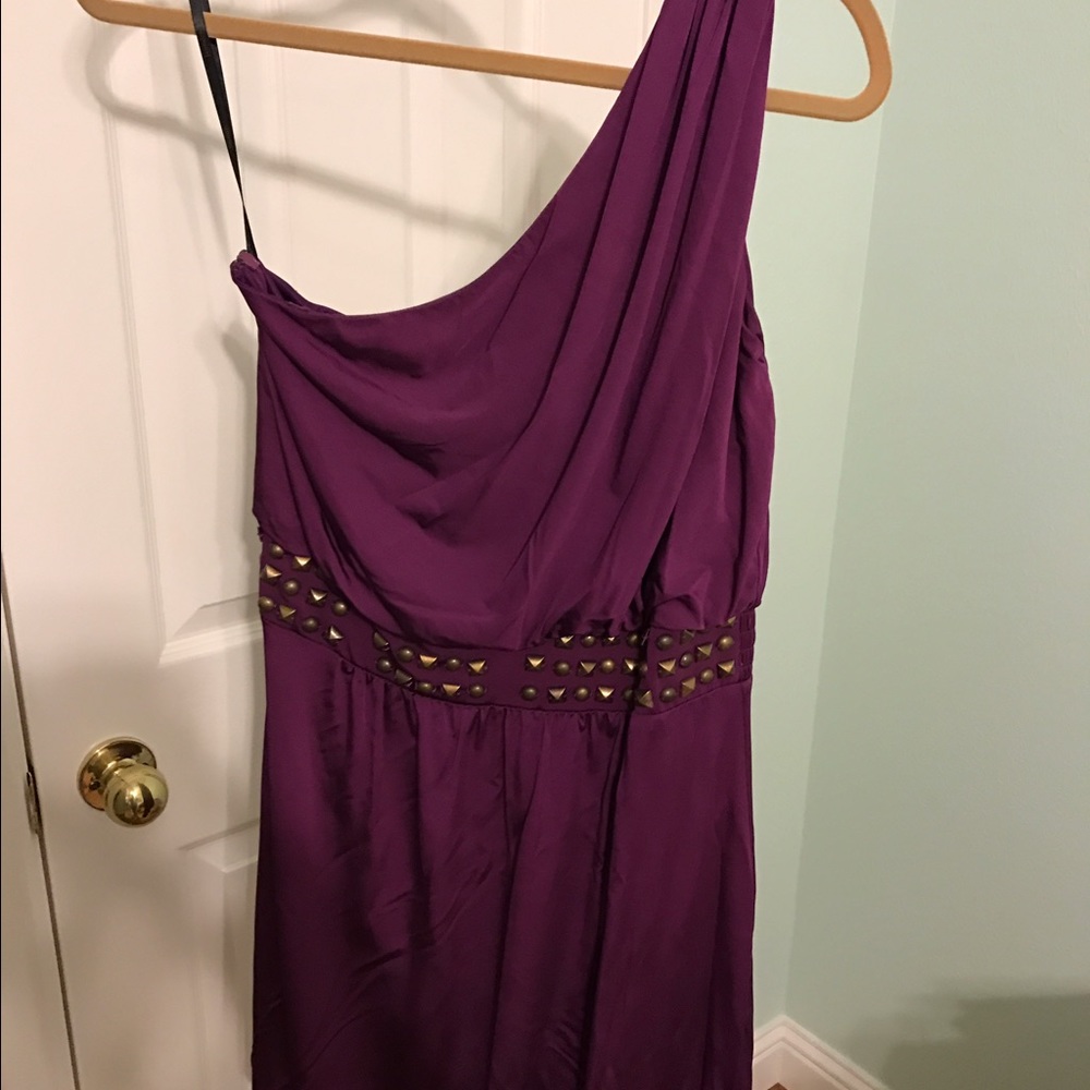 Laundry by Shelli Segal Purple One Shoulder Dress