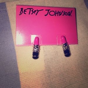 Betsey Johnson lipstick earrings