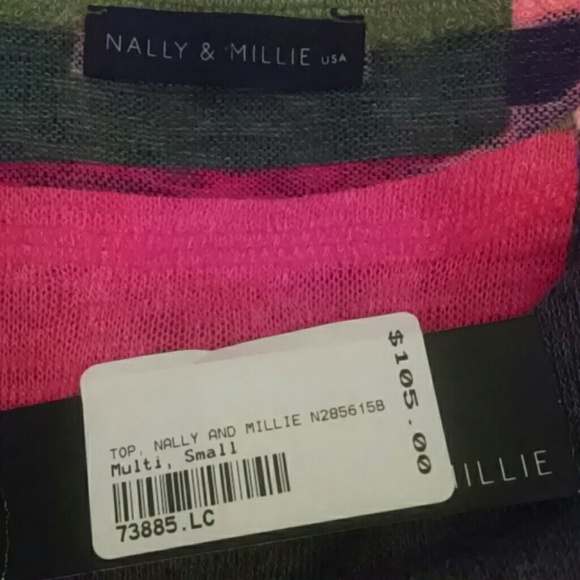 Nally & Millie Abstract Lightweight Tunic Sweater - Picture 4 of 4