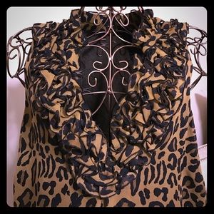 NWT...INC Woman's animal print sleeveless blouse