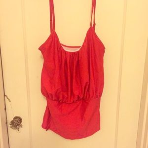 Brand new red one piece bathing suit
