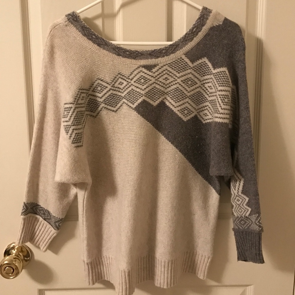 Grey and Cream Ecote sweater