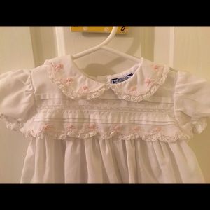 EUC White Dress with Flower/Lace