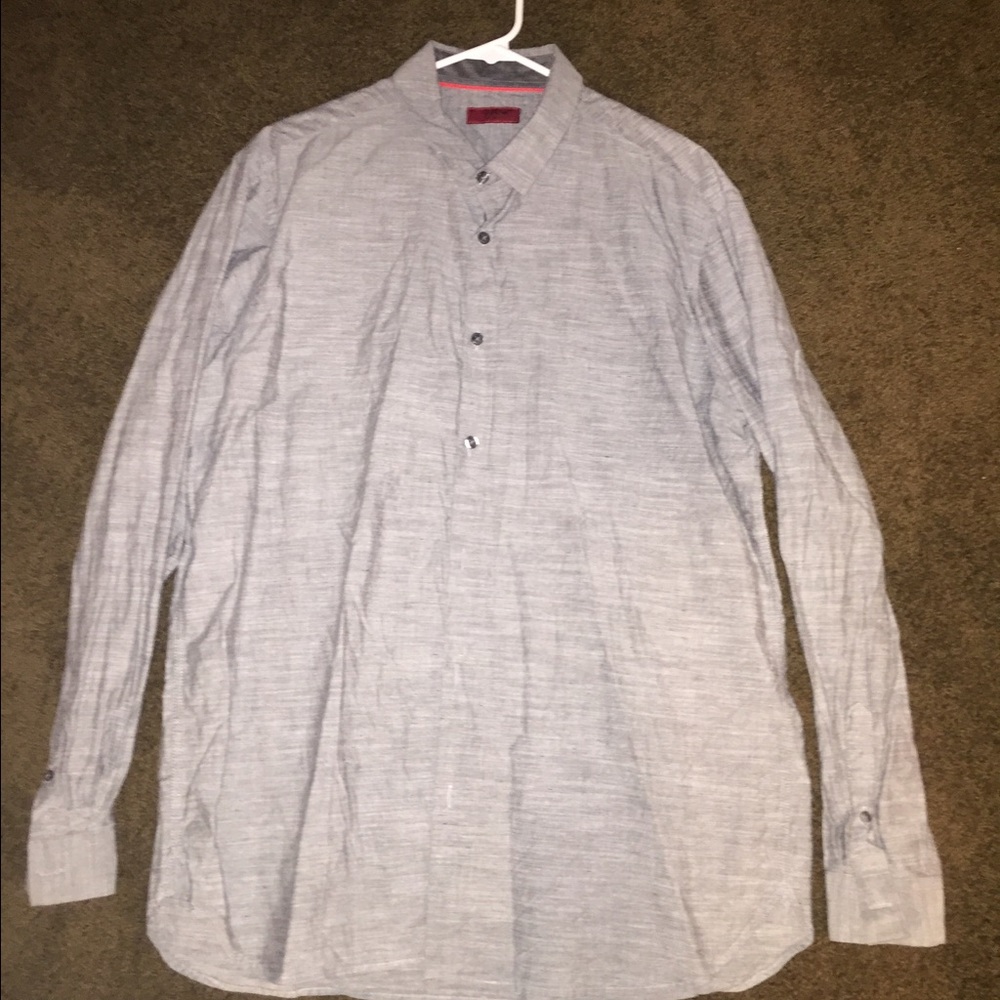 ALEANI long sleeve collared shirt