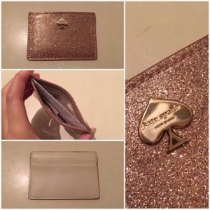 New Kate Spade Glitter Bug Card Holder Wallet