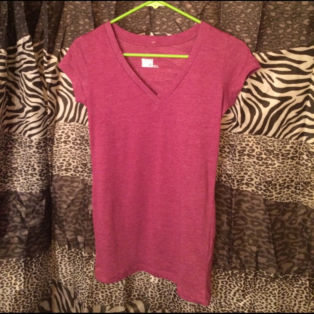 Ladies soft V-neck tee
