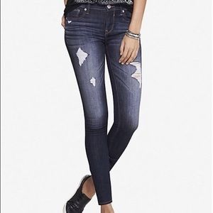 ❤SOLD❤ Express Mid Rise Distressed Skinny Jean