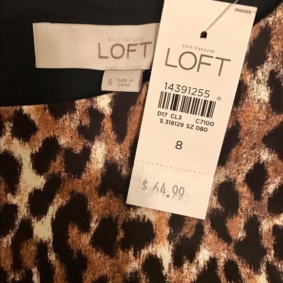 LOFT Leopard Shift Dress - Picture 2 of 2