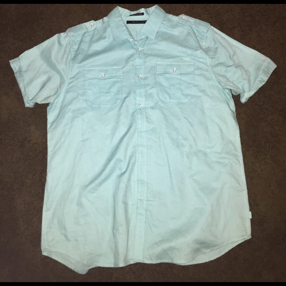 Sean John Teal collared shirt.(3 for $18)