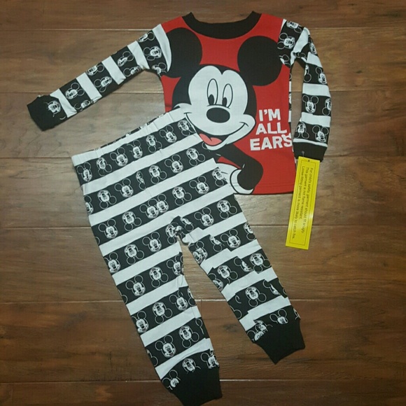 Disney Mickey Mouse 2 Piece Toddler Boy/'s Pajama Set Size 3T NWT