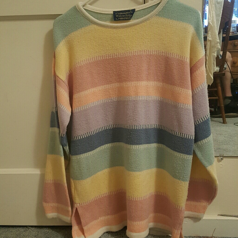 Pastel striped sweater (Vintage)