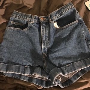 American Apparel High Waisted Jean Shorts