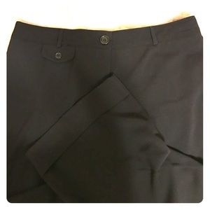 Black wide leg gaucho pants
