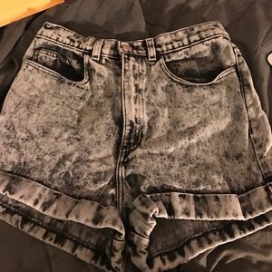 American Apparel High Waisted Jean Shorts