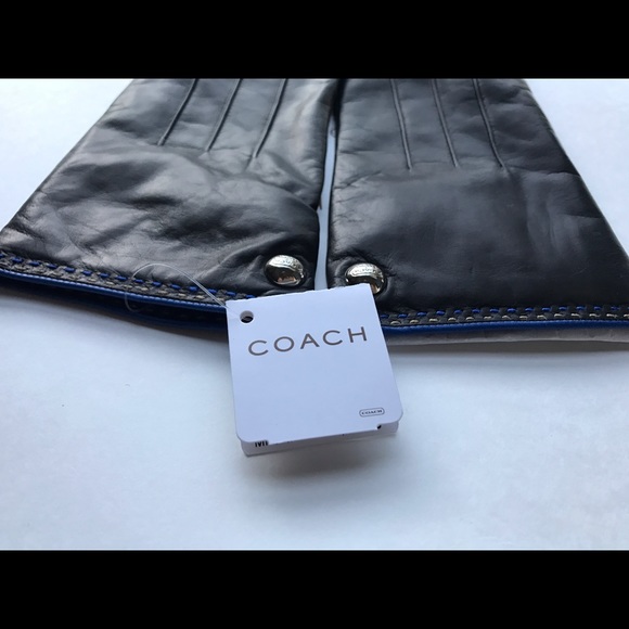 NWT Coach Basic Winter Leather Gloves 82821 Size 7 - Picture 3 of 8