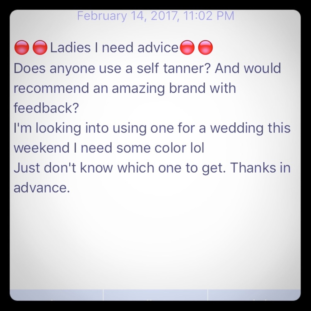 Self tanner