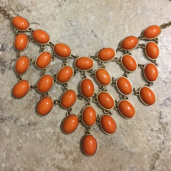 Orange and Gold Necklace ⭐️ - Picture 3 of 3
