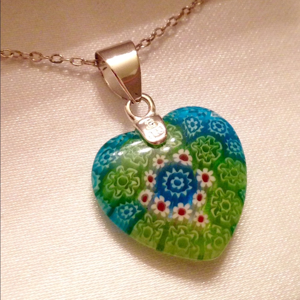 Sterling Silver Necklace/Earrings Mili Fiori Style