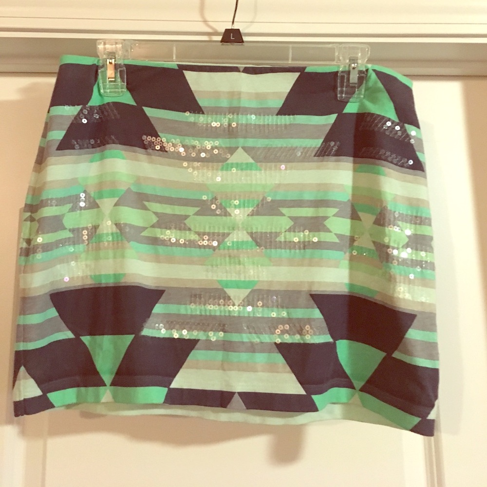 Express Aztec Print with Clear sequin Skirt