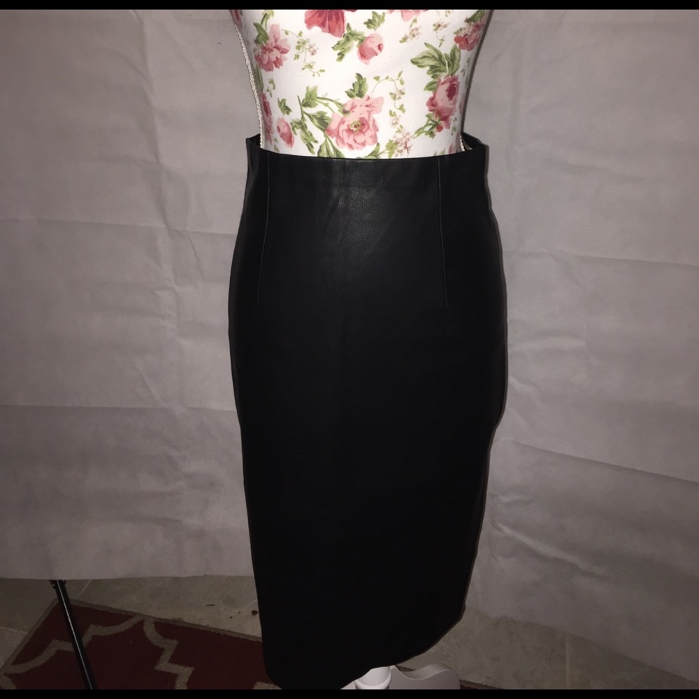 Faux leather skirt