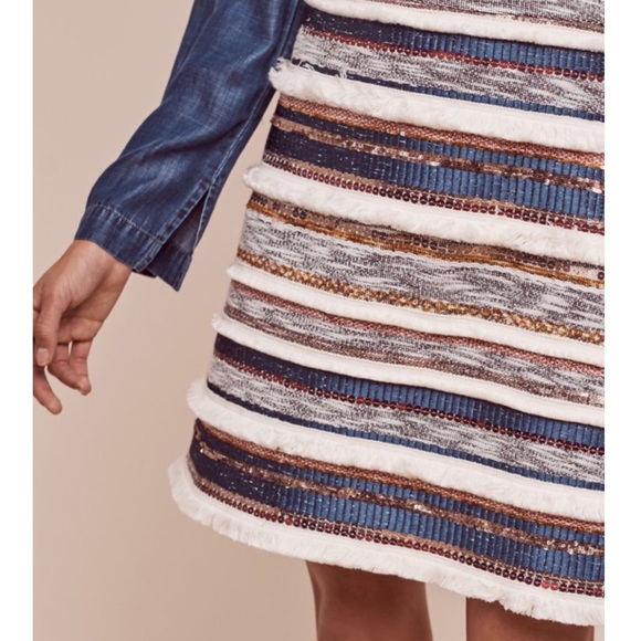 SZ 10 HP Anthro Erine Beaded Mini Skirt - Picture 2 of 4