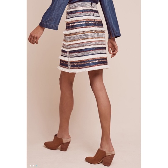 SZ 10 HP Anthro Erine Beaded Mini Skirt - Picture 4 of 4