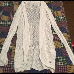 White knitted cardigan