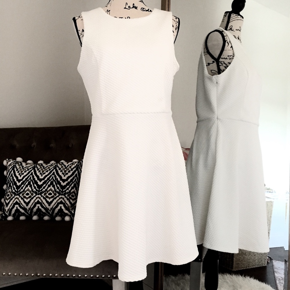 White skater dress