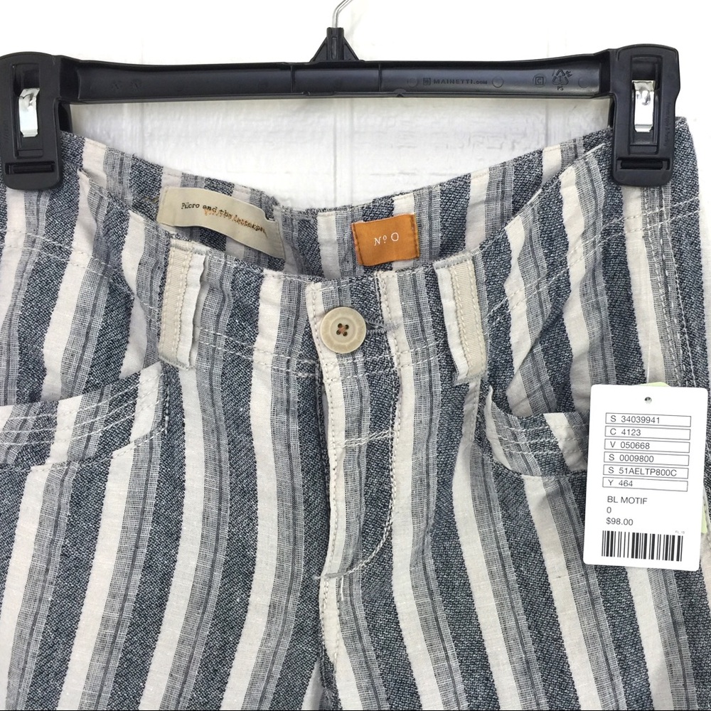 NWT ANTHROPOLOGIE Pilcro Striped Linen Trousers - Picture 5 of 8