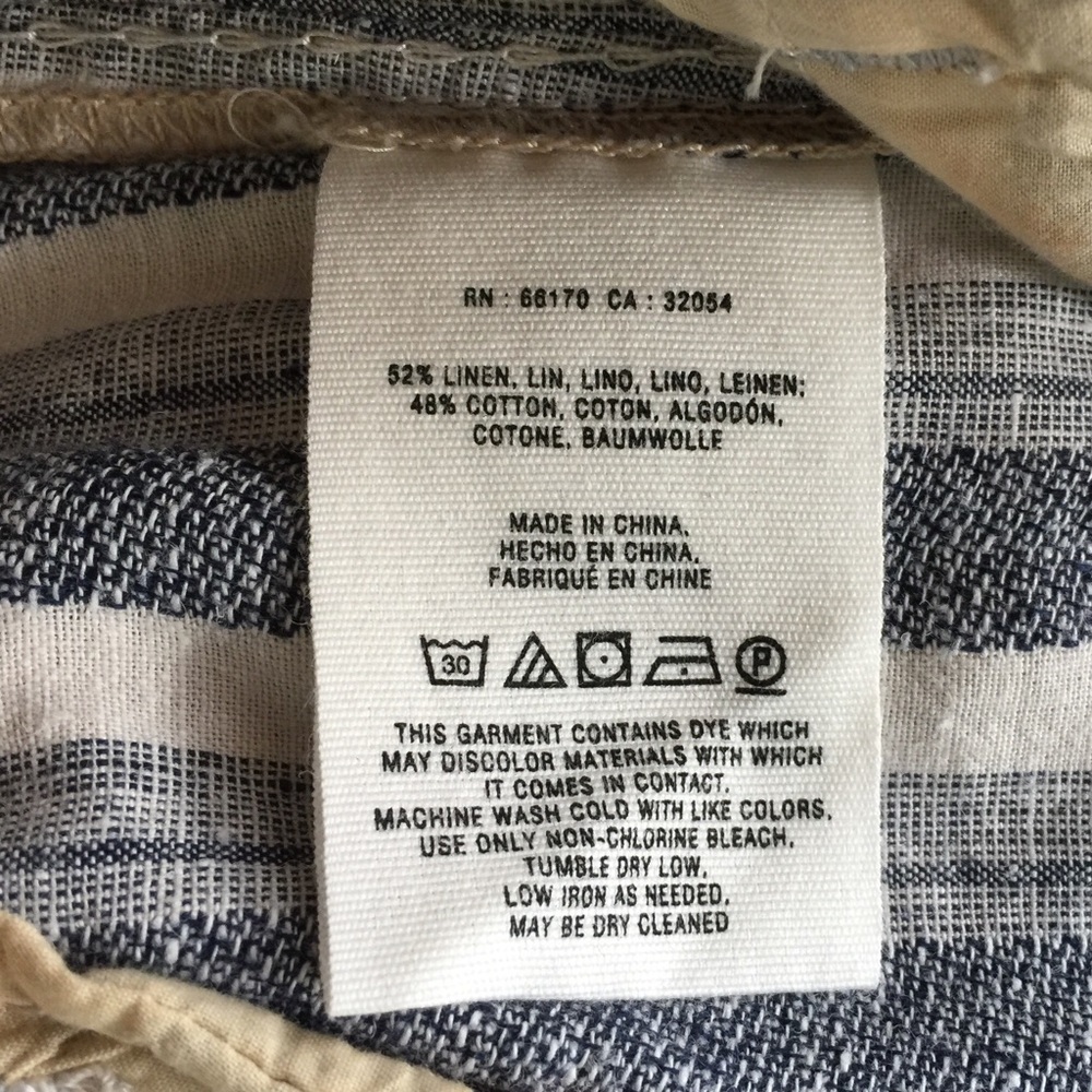 NWT ANTHROPOLOGIE Pilcro Striped Linen Trousers - Picture 7 of 8