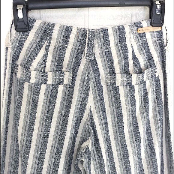 NWT ANTHROPOLOGIE Pilcro Striped Linen Trousers - Picture 6 of 8